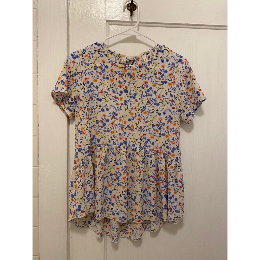 Floral peplum top
